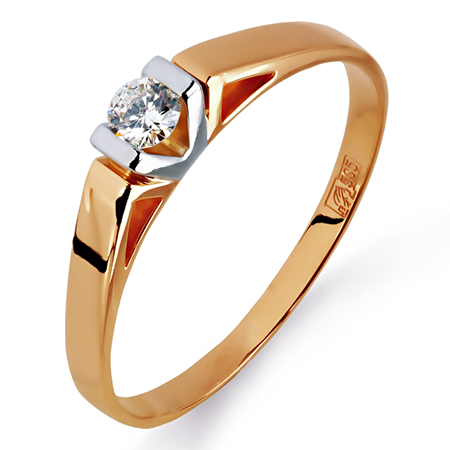 Кольцо, золото, бриллиант, Т131011057